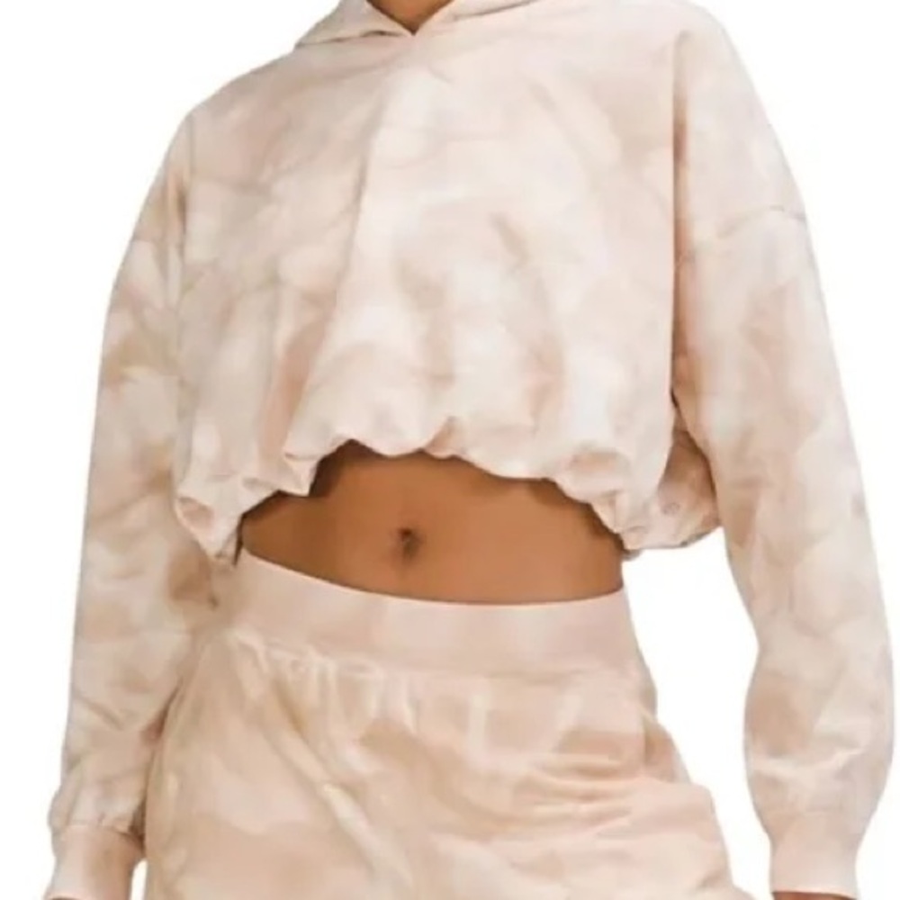 Lululemon LA all yours bubble hem hoodie and jogger set